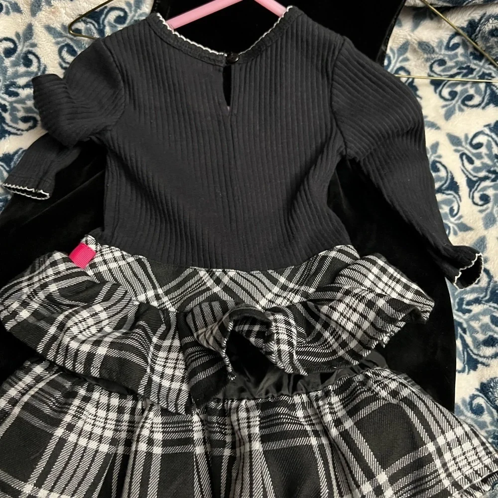 12 month Baby Girl Gap Black Holiday Fancy Dresses Black White Pink Lot of 2